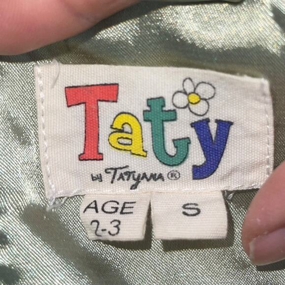 Taty by Tatyana Girl S (2/3) Dress Embroidered Floral Formal Special Occasion - Picture 6 of 8